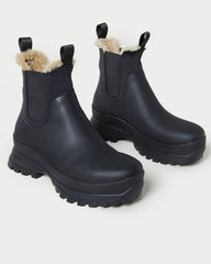 Loeffler Randall Tara Black Leather Weather Boot | Women Boots