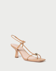 Loeffler Randall Triana Dune Leather Mid-Heel Sandal I Heeled Sandals I Footwear | Women Heeled Sandals