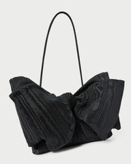 Loeffler Randall Valerie Black Moiré Bow Clutch | Women Clutches