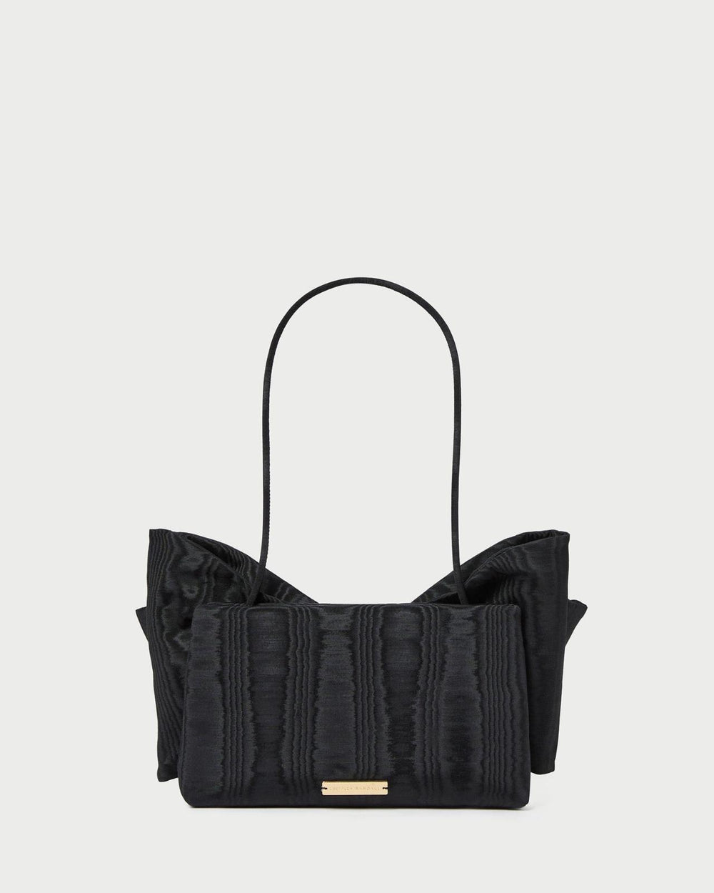 Loeffler Randall Valerie Black Moiré Bow Clutch | Women Clutches