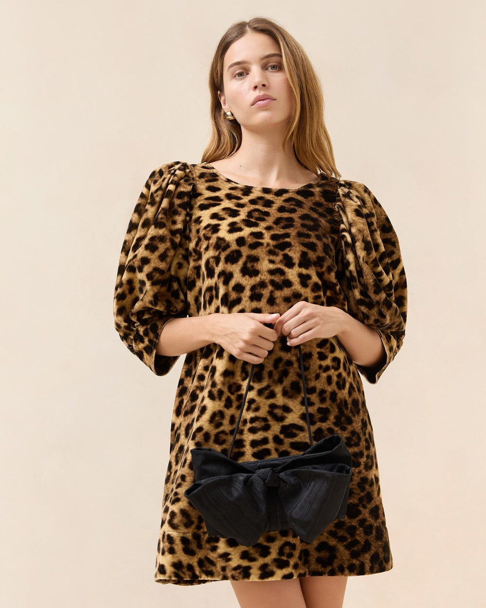 Loeffler Randall Valerie Black Moiré Bow Clutch | Women Clutches