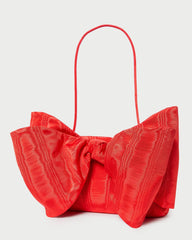 Loeffler Randall Valerie Red Moiré Bow Clutch | Women Shoulder Bags