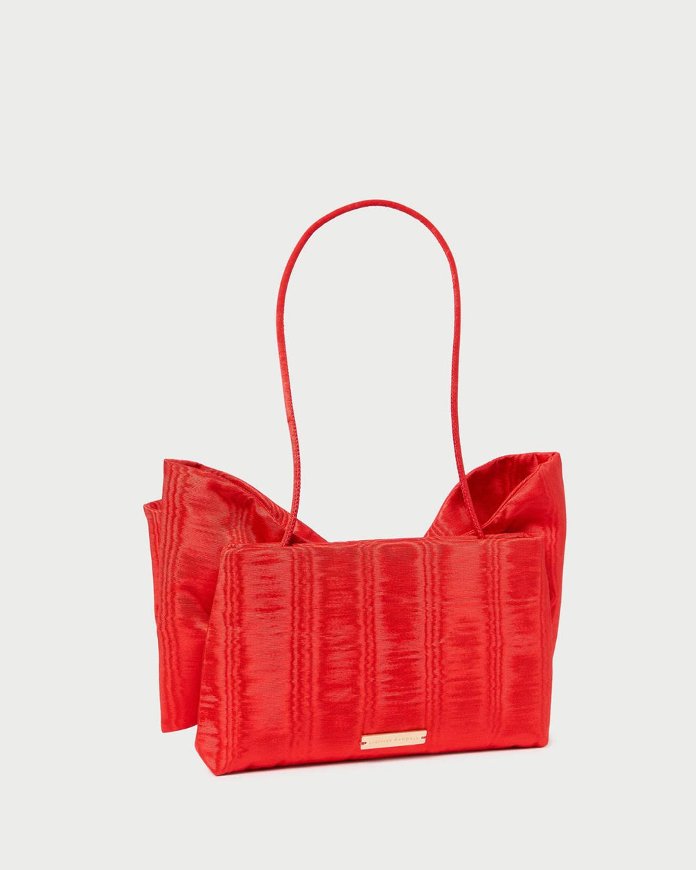 Loeffler Randall Valerie Red Moiré Bow Clutch | Women Shoulder Bags