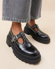 Loeffler Randall Verona Black/Silver Mary Jane | Women Flats &amp; Loafers