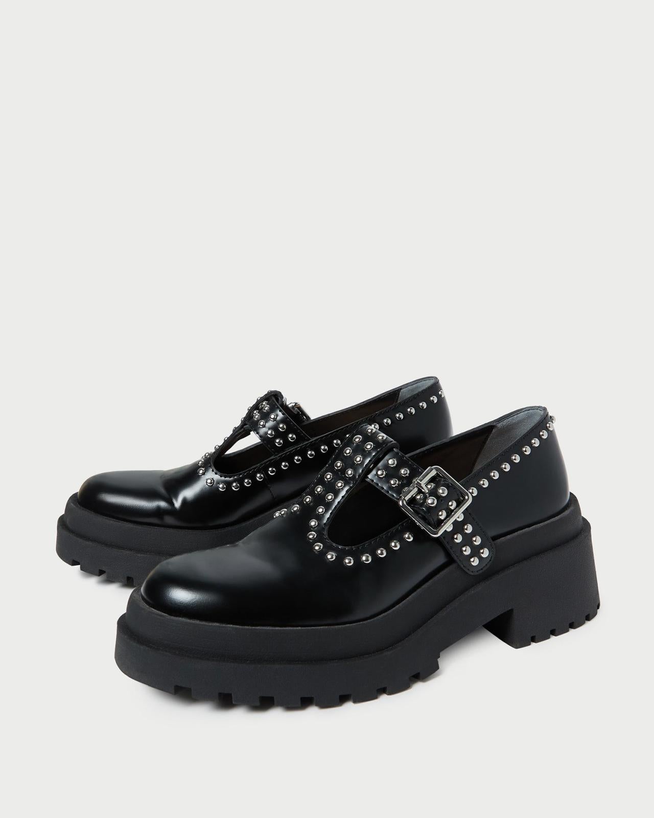 Loeffler Randall Verona Black/Silver Mary Jane | Women Flats &amp; Loafers