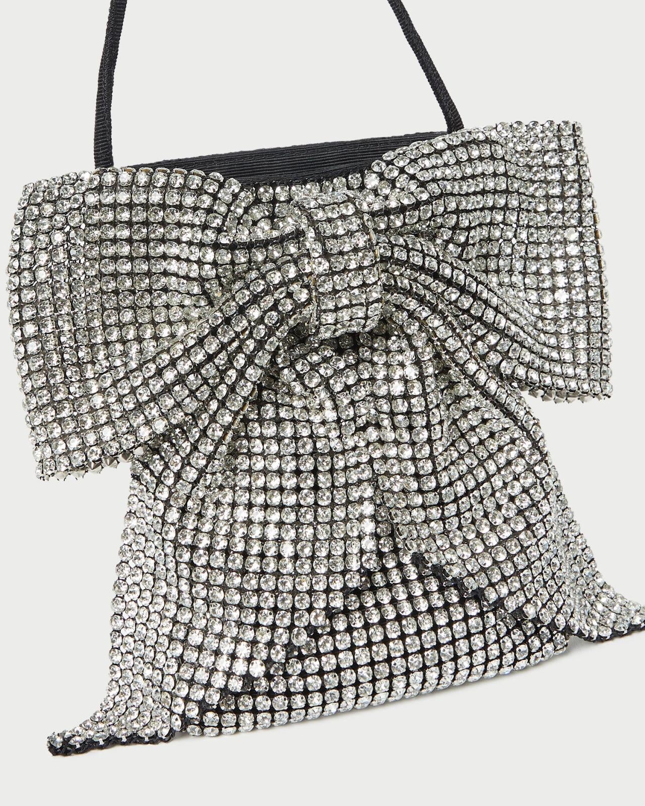 Loeffler Randall Violet Silver Diamanté Bow Crossbody L Crossbodies L Handbags | Women Crossbodies
