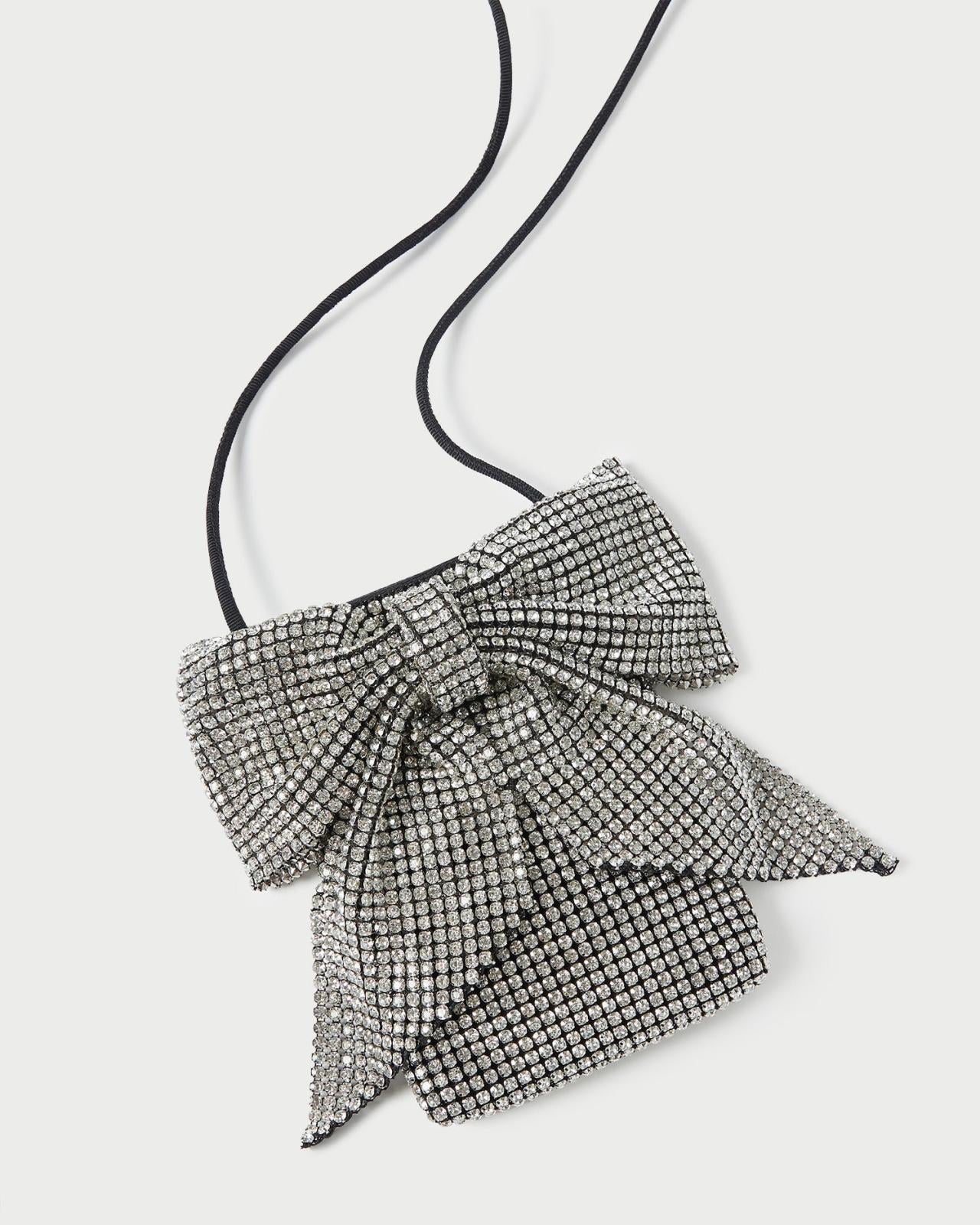 Loeffler Randall Violet Silver Diamanté Bow Crossbody L Crossbodies L Handbags | Women Crossbodies