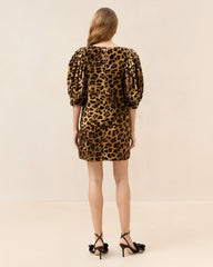 Loeffler Randall Willy Leopard Velvet Mini Dress | Women Dresses