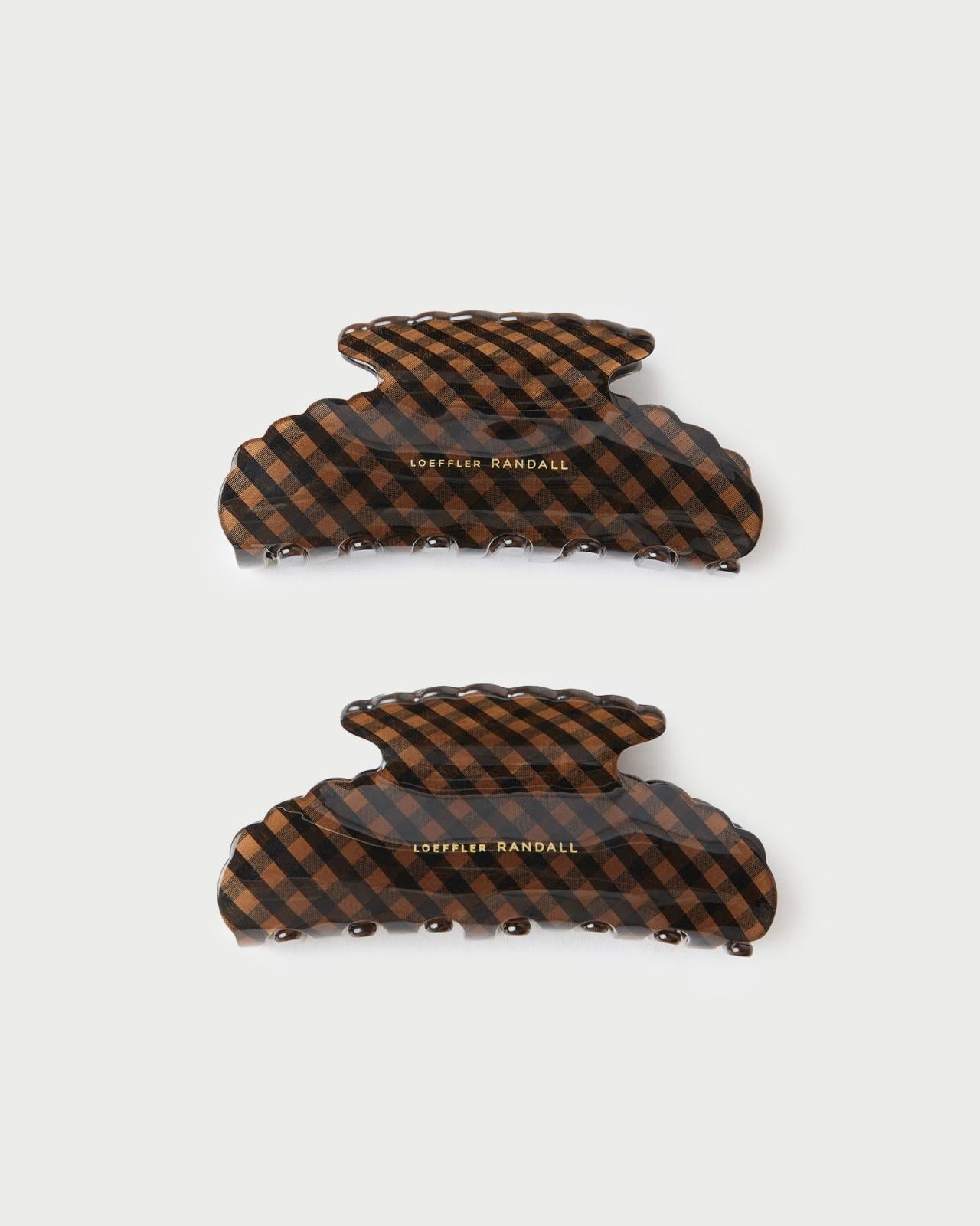 Loeffler Randall Yuri Brown/Black Hair Clip Set | Women Accessories